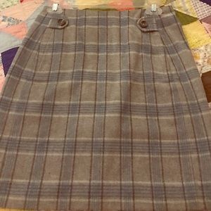 Banana republic plaid wool skirt